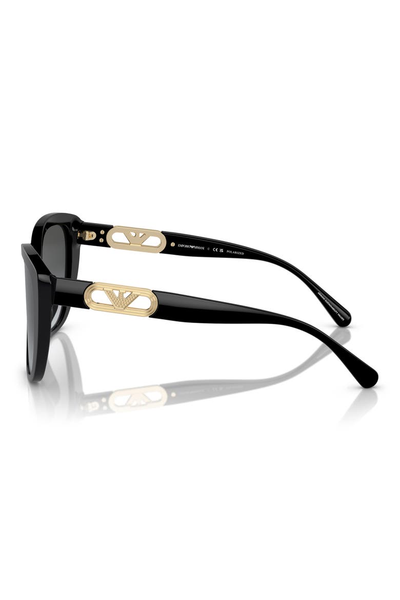 54mm Butterfly Sunglasses, Alternate, color, BLACK / POLAR GREY GRADIENT