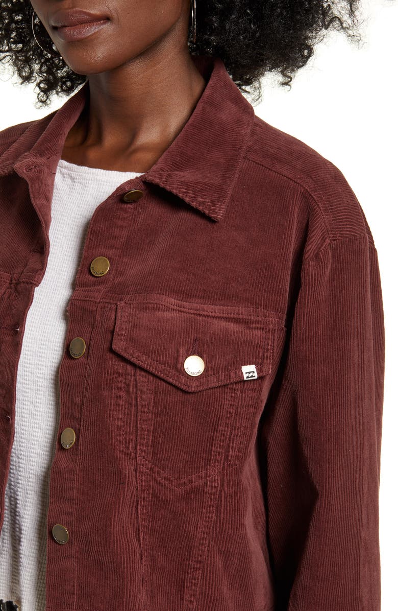 Billabong Boy Toy Corduroy Crop Trucker Jacket, Alternate, color, 