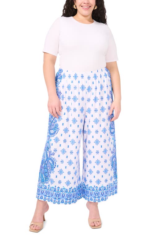 VINCE CAMUTO VINCE CAMUTO PAISLEY PRINT DRAWSTRING PANTS 