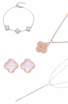 4-Piece Mixed Clover Jewelry Set