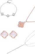 Adornia 4-Piece Mixed Clover Jewelry Set