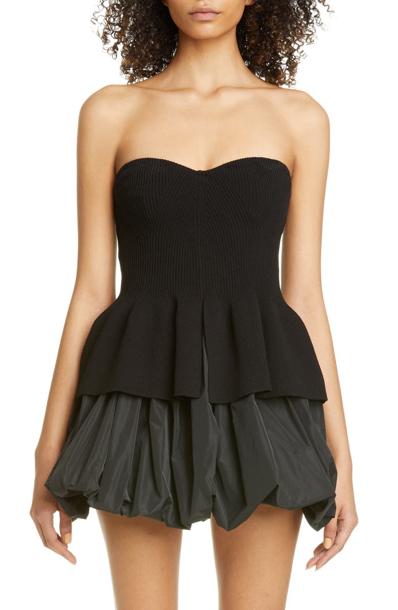 Philosophy Di Lorenzo Serafini Rib Peplum Sweater Bustier, Main, color, 