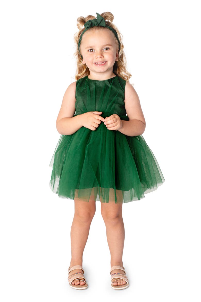 Kids' Tulle Fit & Flare Dress, Main, color, GREEN