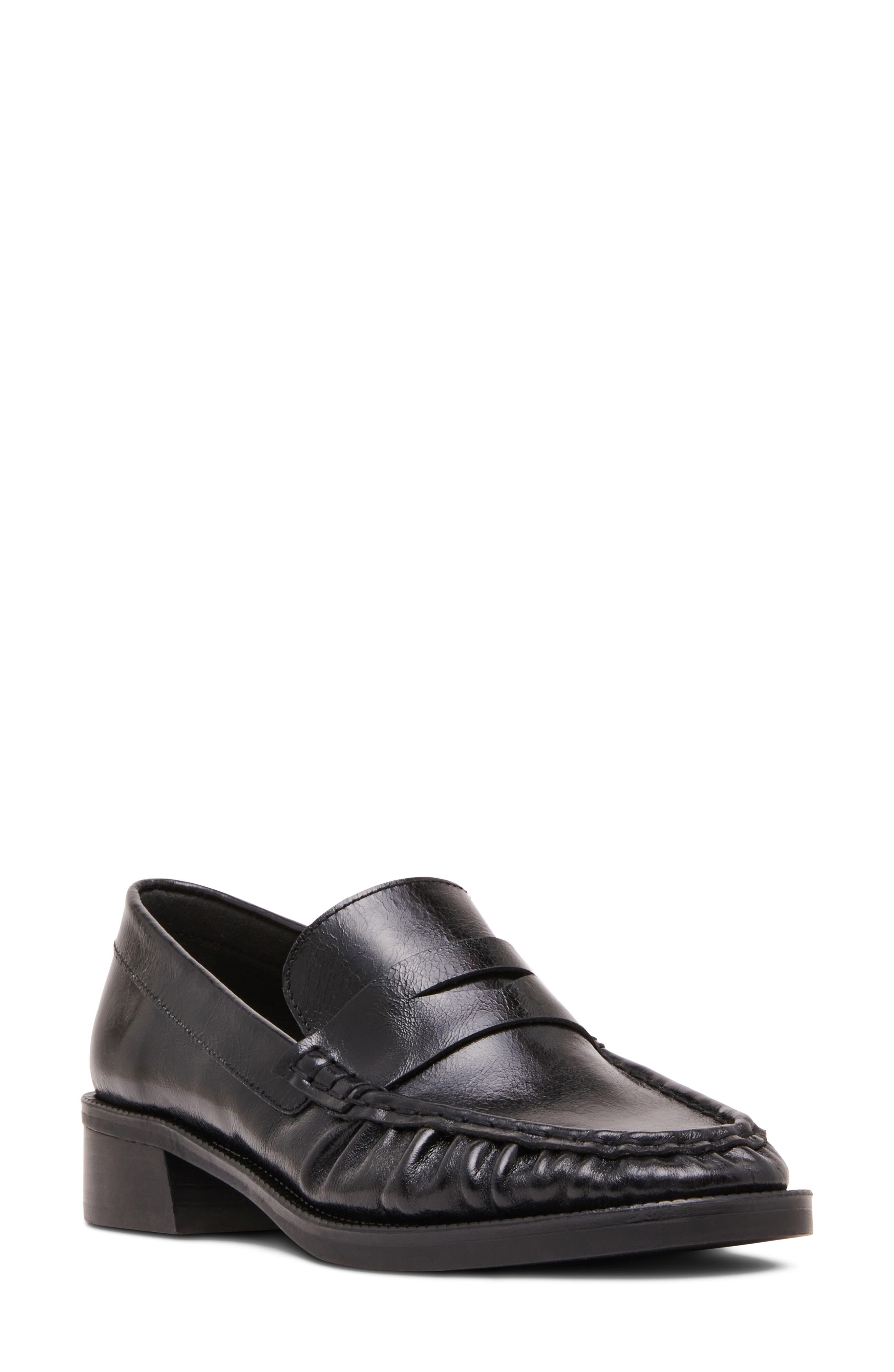Fletcher Faux Leather Loafer, Main, color, BLACK