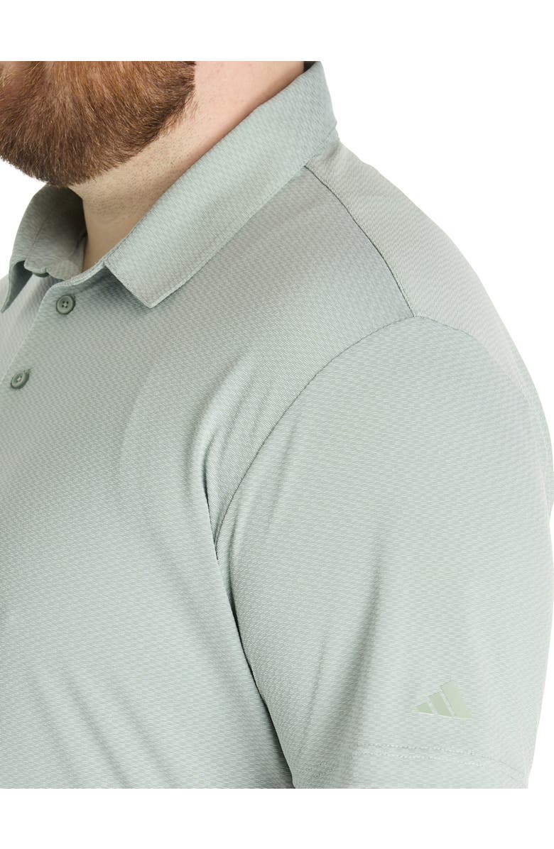adidas Big & Tall Ultimate 365 Textured Polo Shirt, Alternate, color, Silver Green