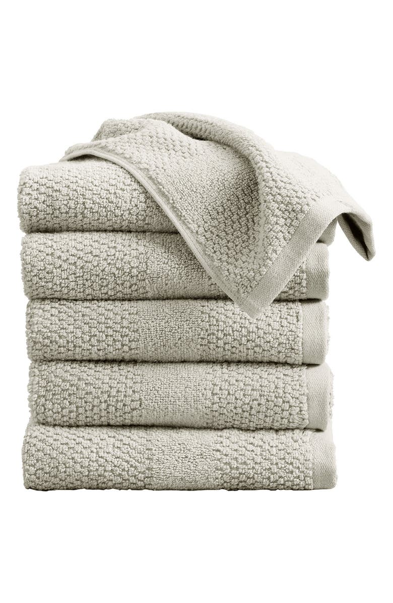 Woven & Weft Cotton Textured Weave 6-Piece Hand Towel Set, Main, color,
