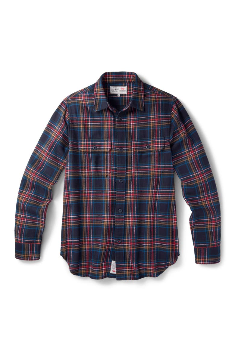 Crowle Button Up Flannel Shirt, Alternate, color, Black Check
