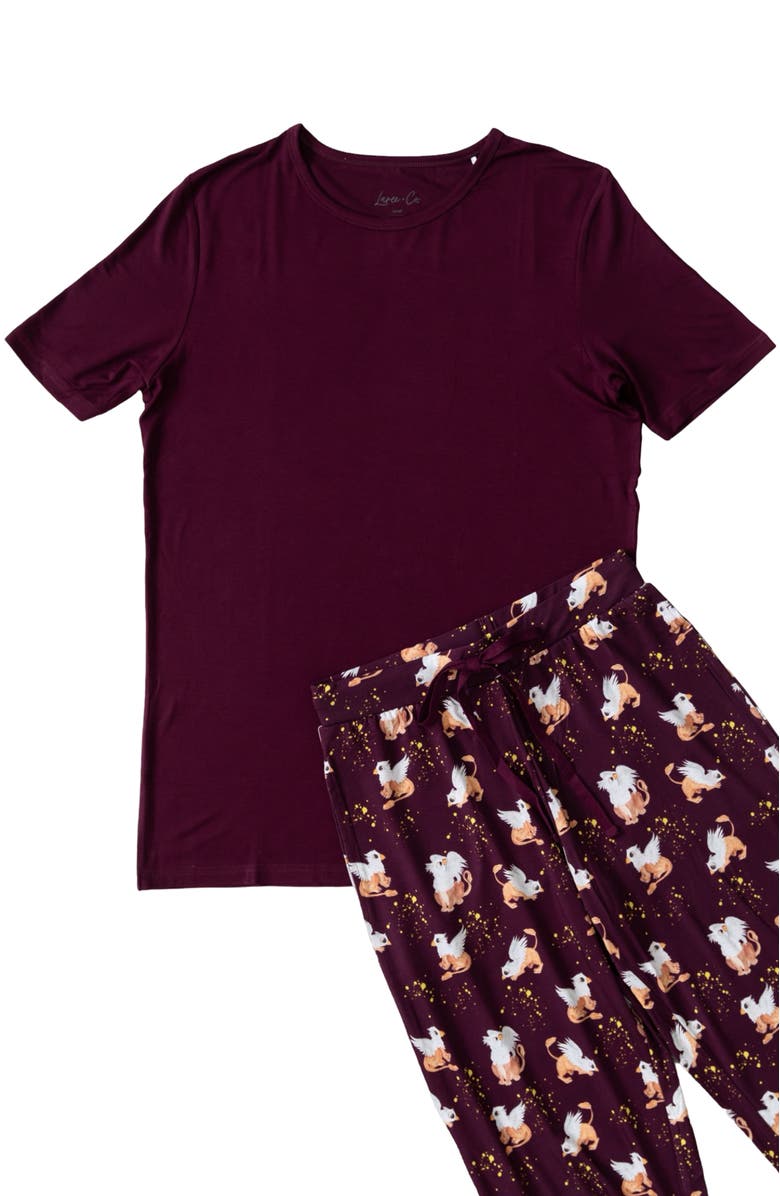 Laree + Co Griffin Adult Lounge Top, Main, color, Burgundy