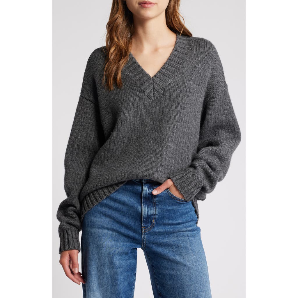 Frame Chunky Wool-cashmere Sweater In Gray