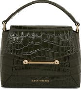 Strathberry Nano Mosaic Croc Embossed Leather Handbag