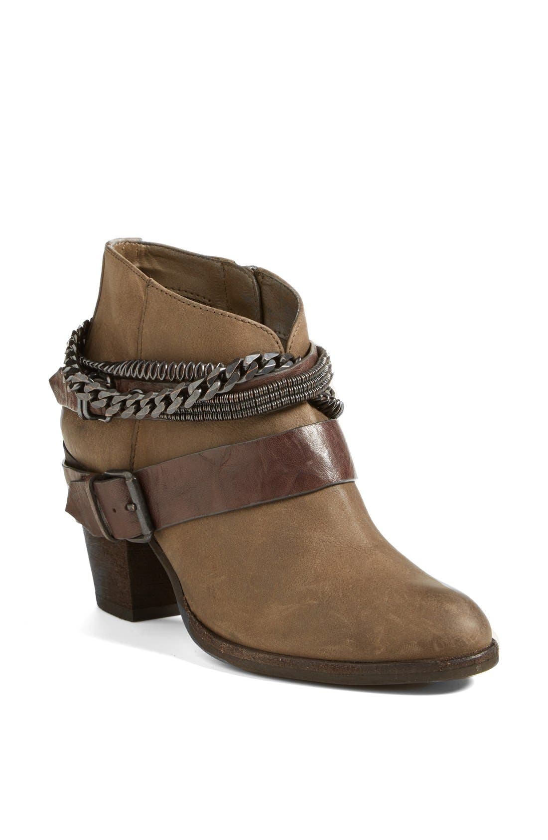 'Yazmina' Leather Bootie, Main, color, OLIVE