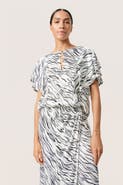 Soaked in Luxury Vinka Ruffle Sleeve Round Neck Blouse