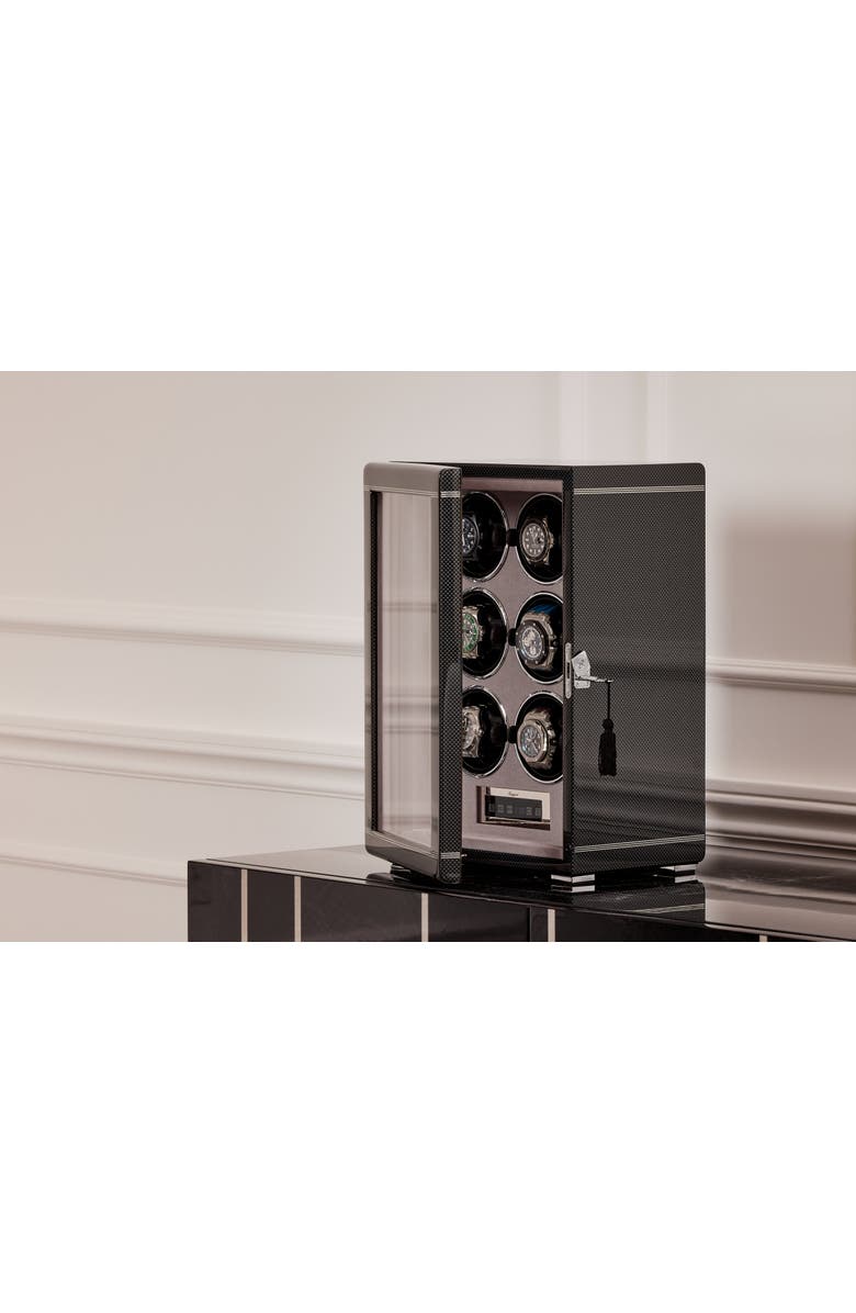 Rapport London FORMULA SIX WATCH WINDER, Alternate, color, Carbon Fibre
