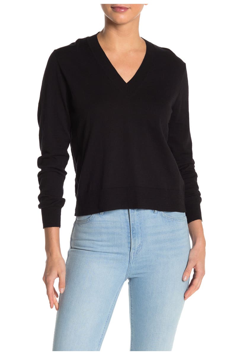 J.Crew Slub Knit V-Neck Sweater, Main, color,