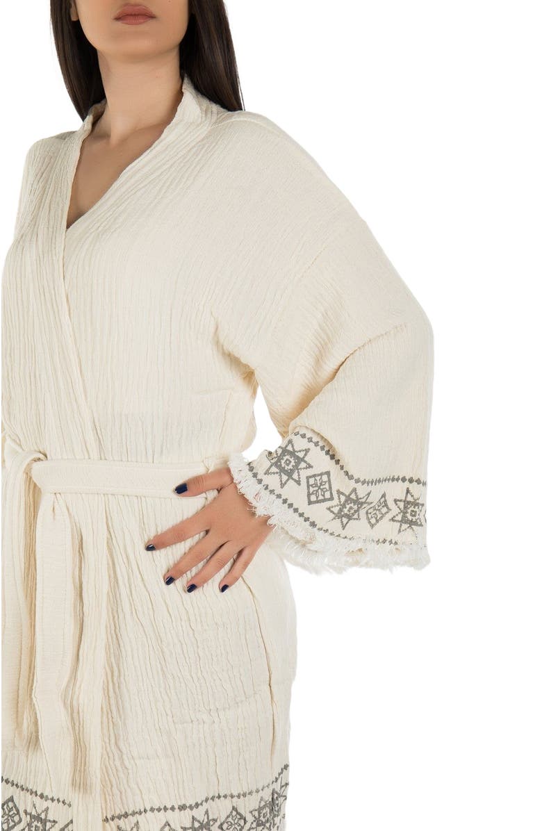 Forever & Always Shoes Melly - Mandala Pattern Handmade Cotton Kimono, Alternate, color, Off-White