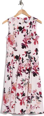 Calvin Klein Floral Sleeveless Fit & Flare Midi Dress