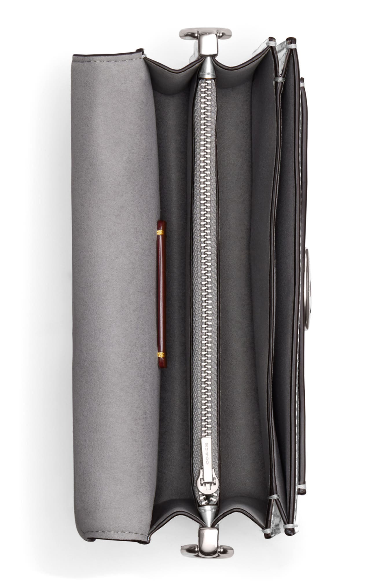 COACH Tabby 20 Mirror Metallic Leather Shoulder Bag, Alternate, color, 