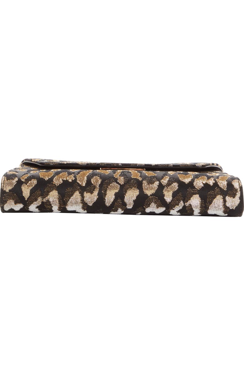 Christian Louboutin Vero Dodat Metallic Leopard Print Clutch, Alternate, color,