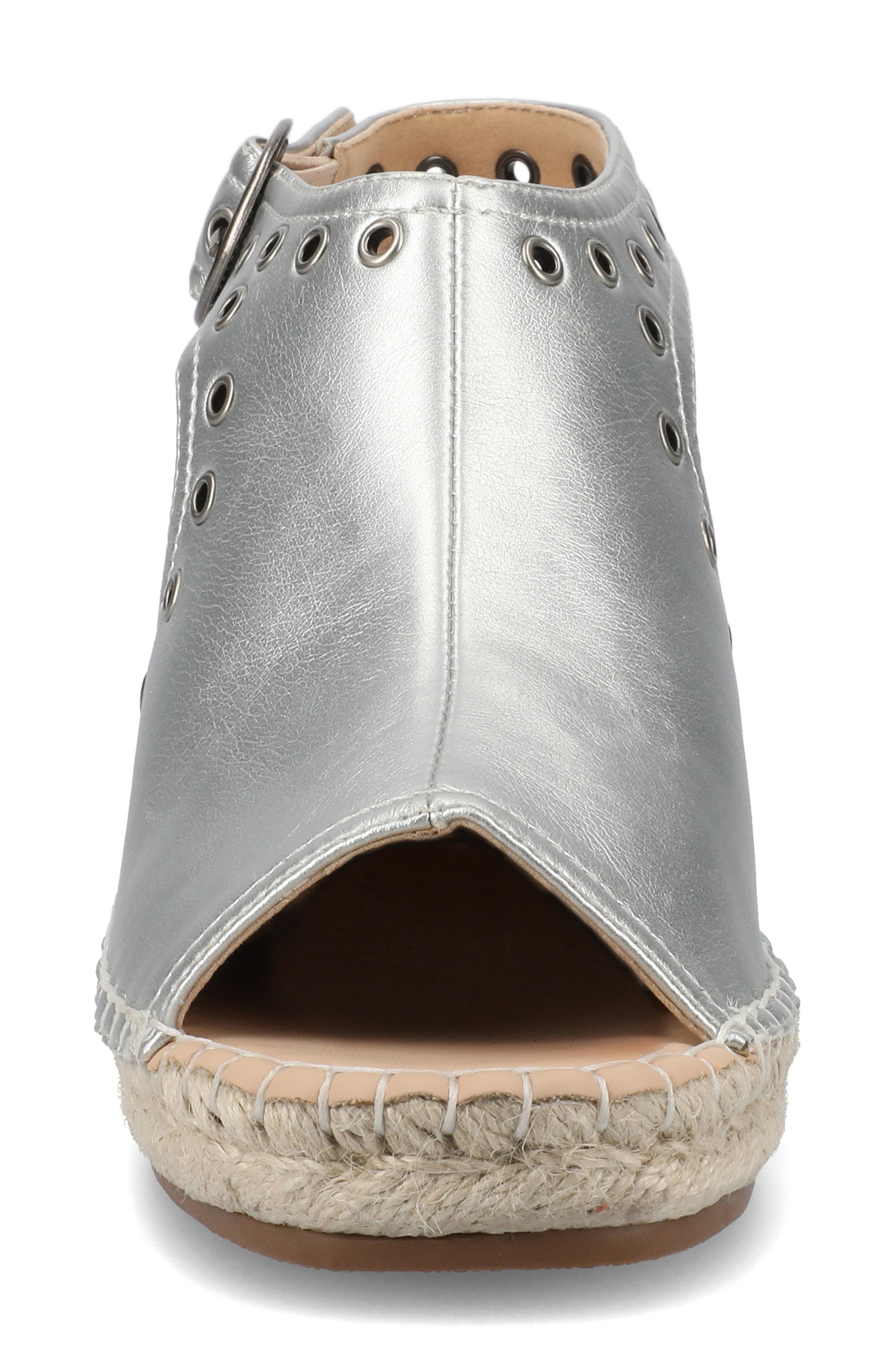 Crisie Espadrille Wedge Sandal, Alternate, color, SILVER