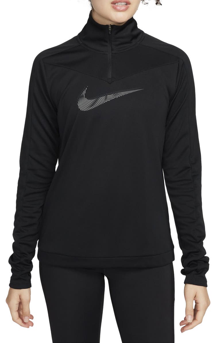 Nike Dri-FIT Swoosh Quarter Zip Running Pullover, Main, color,