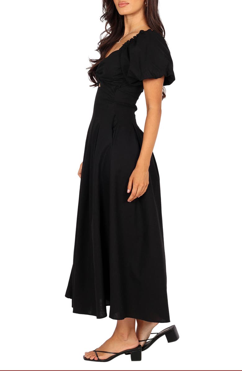 Maria Cutout Puff Sleeve Midi Dress