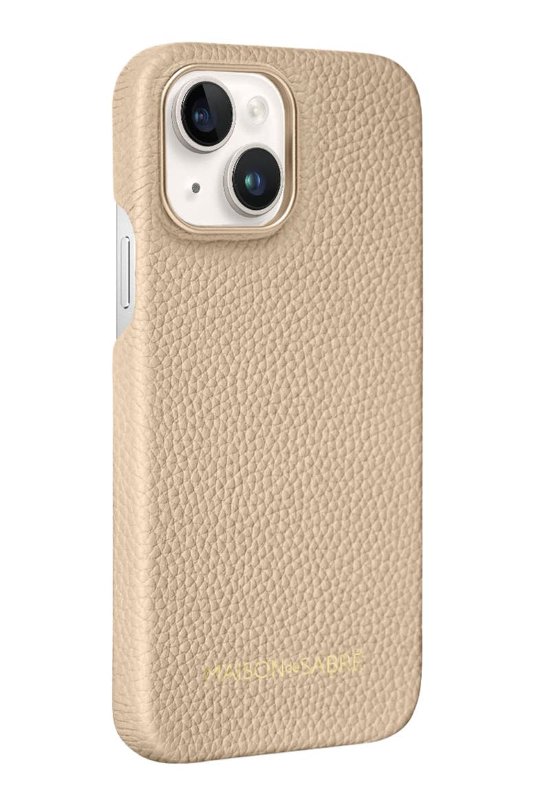 Leather Phone Case iPhone 15, Alternate, color, Saharan Nude
