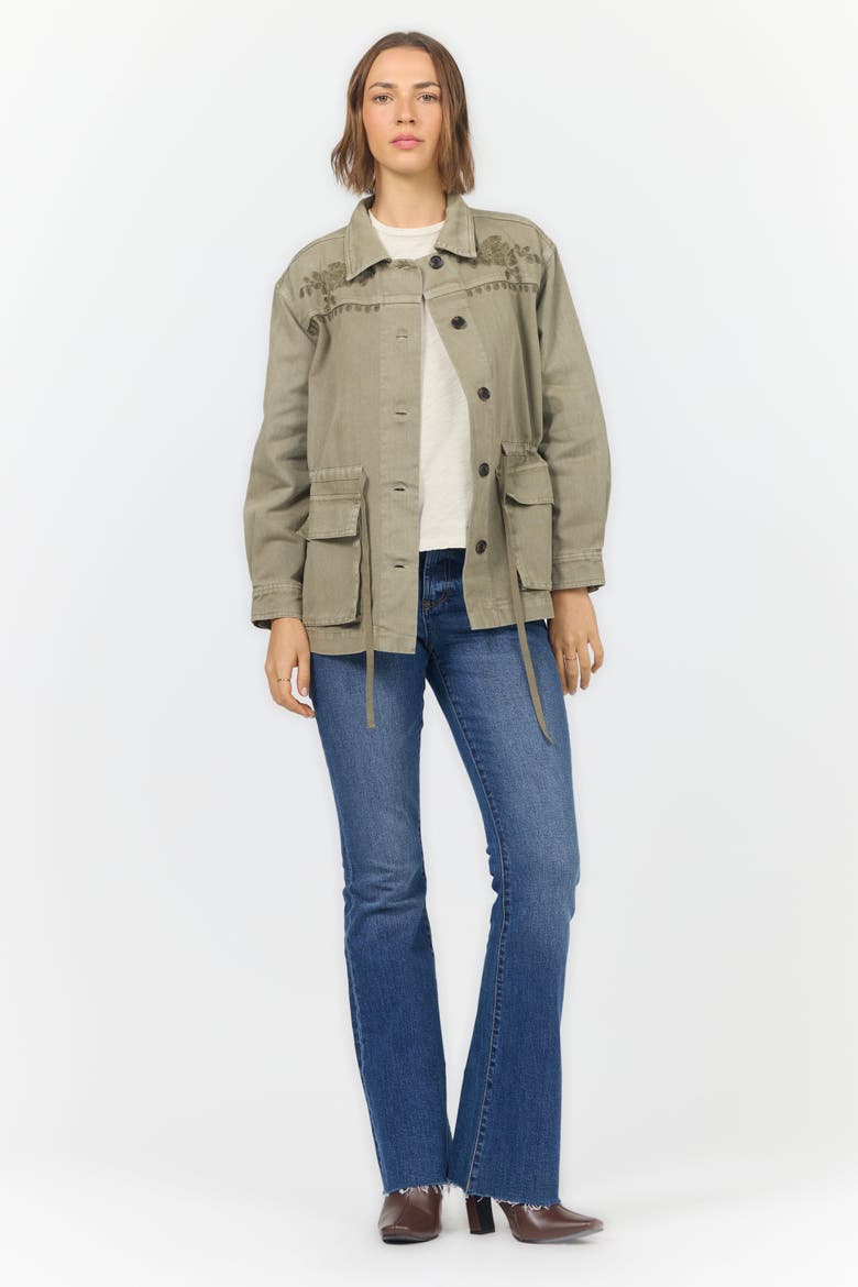 Hollis Safari Tie Waist Jacket, Alternate, color, Vetiver