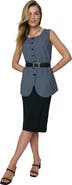 Jessica London Sleeveless Vest And Skirt Suit
