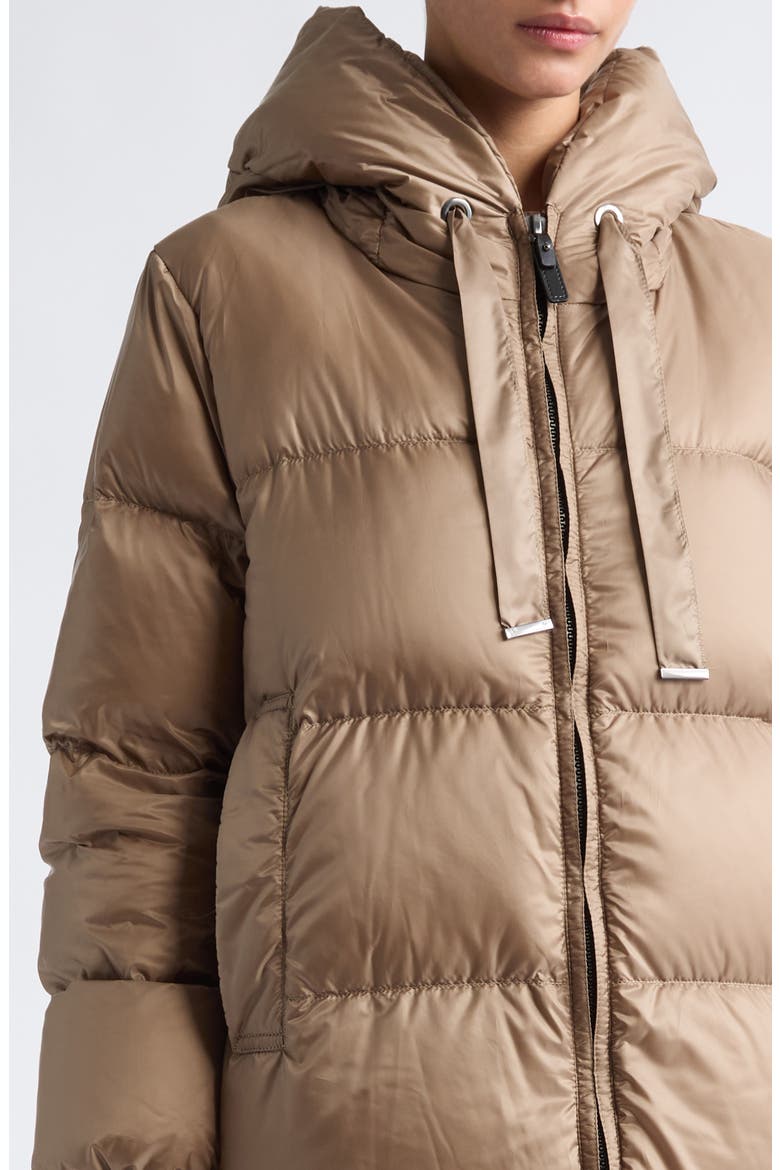 Sei Hooded Water Repellent Down Puffer Coat, Alternate, color, CLAY