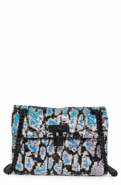 Kurt Geiger London Leopard Pattern Sequined Mini Brixton Shoulder Bag