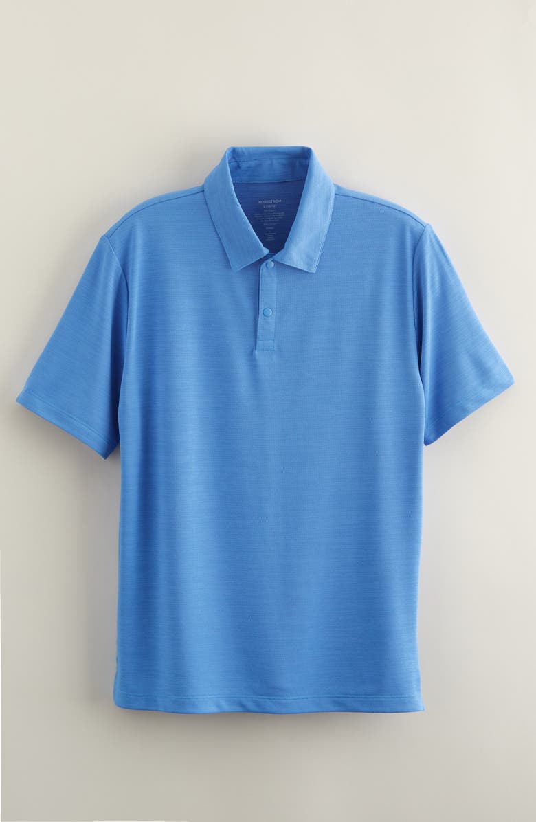 Nordstrom Kids' Solid Performance Polo, Main, color, Blue Bonnet