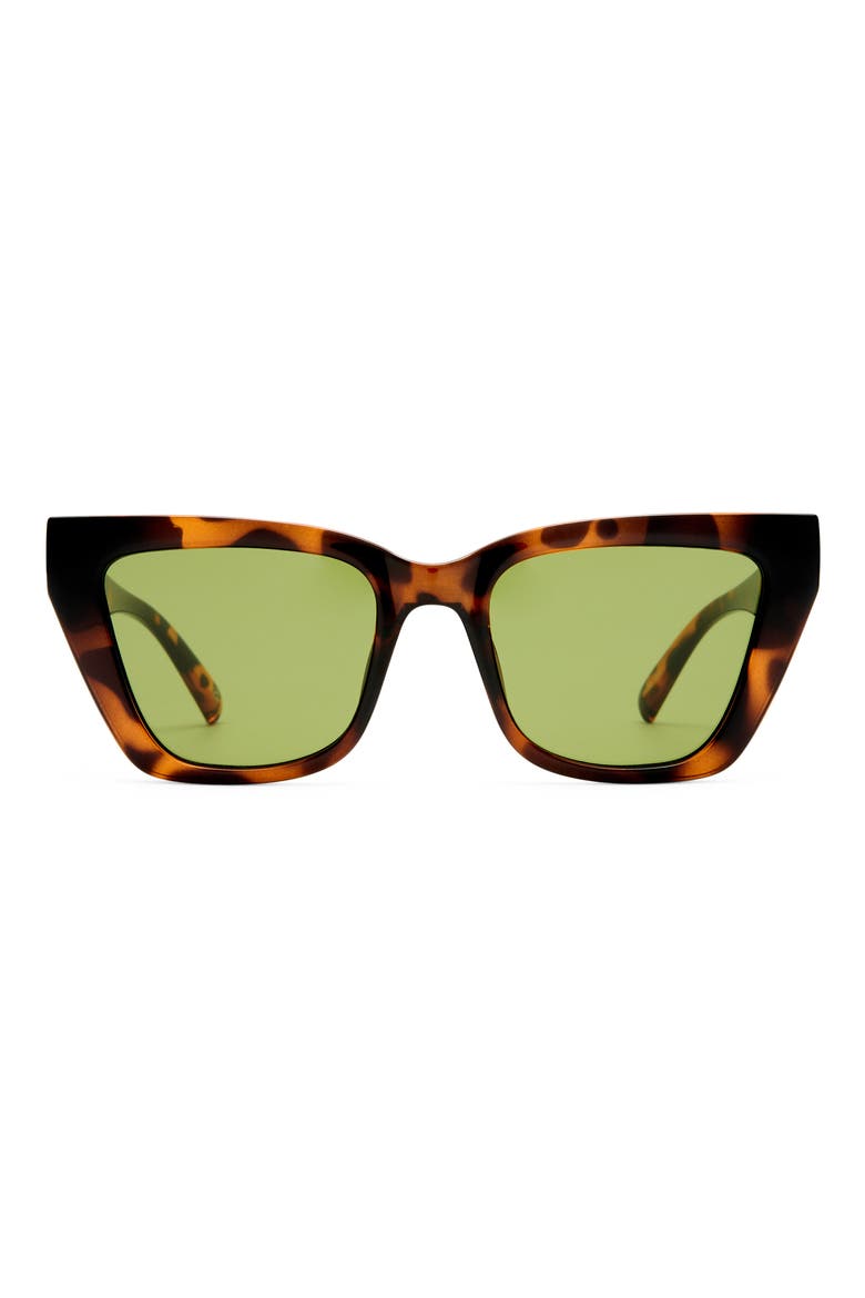 Le Coeur 53mm Cat Eye Sunglasses, Main, color, DARK TORT / MOSS MONO
