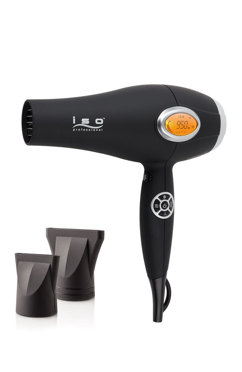 ISO PROFESSIONAL Gold Collection Limited Edition Professional LCD Digital Hair Dryer, Main, color, 