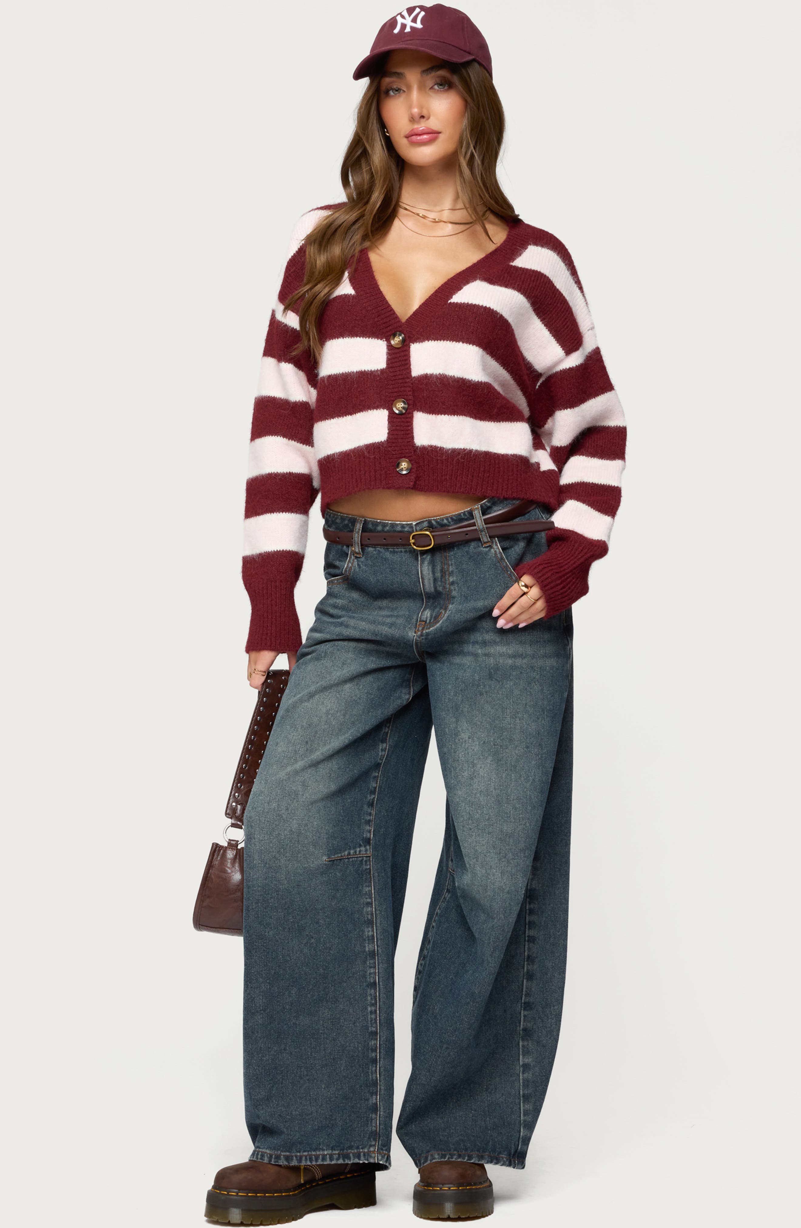 Kaz Stripe V-Neck Cardigan - image 2