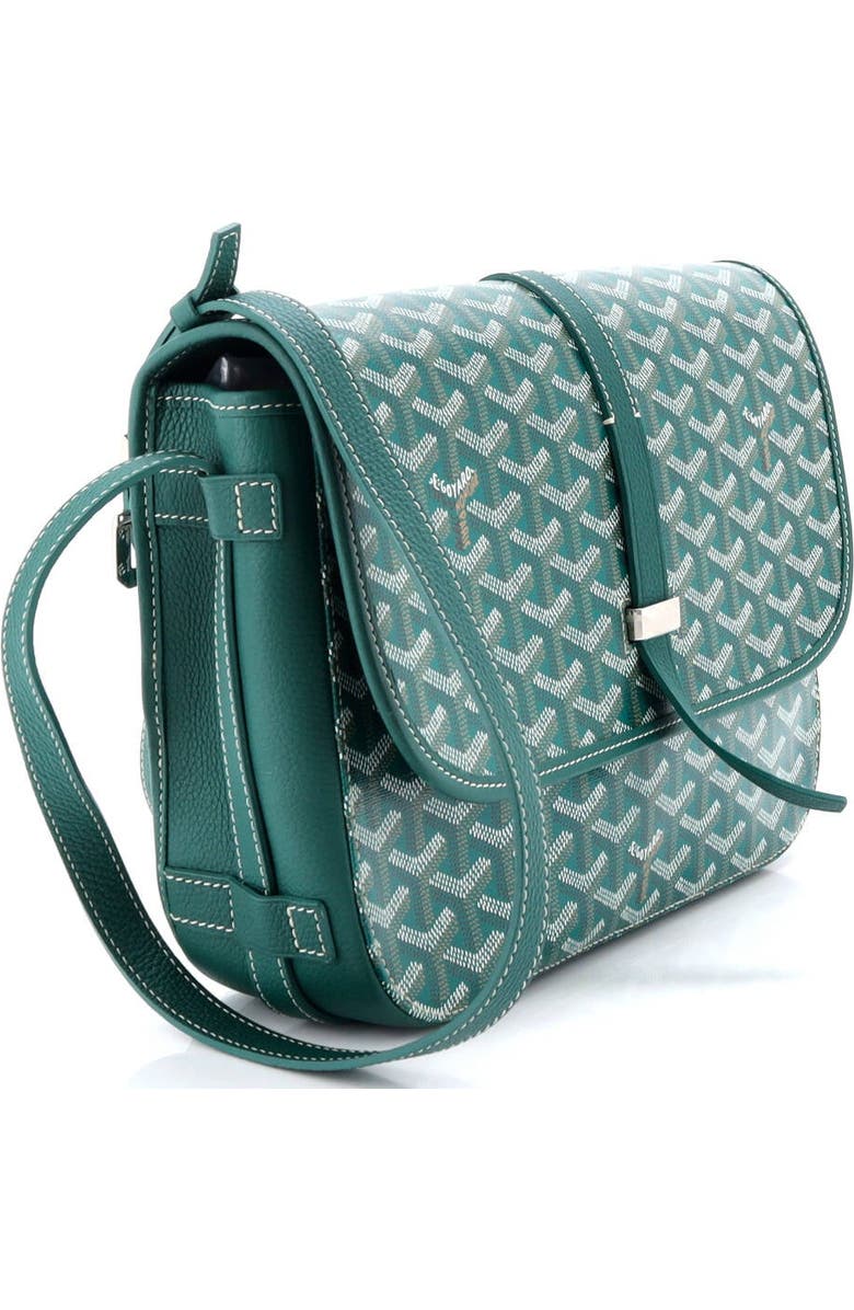 Pre-Owned Goyard Belvedere II Messenger Bag Coated Canvas MM, Alternate, color, Green