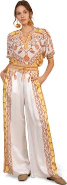 Hale Bob Danica Silk Charmeuse Pant