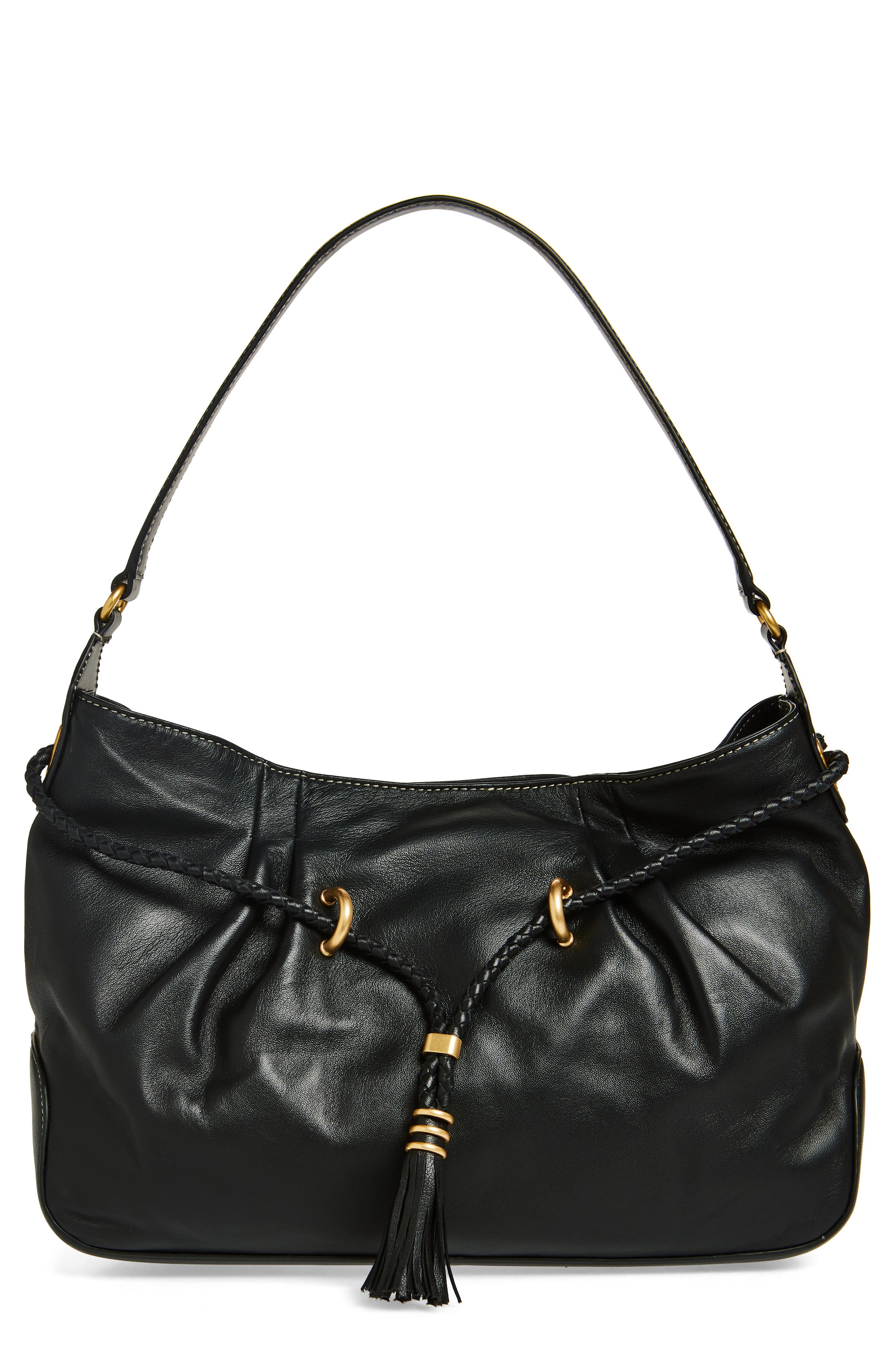 Vince Camuto Micah Leather Shoulder Bag, Main, color, 