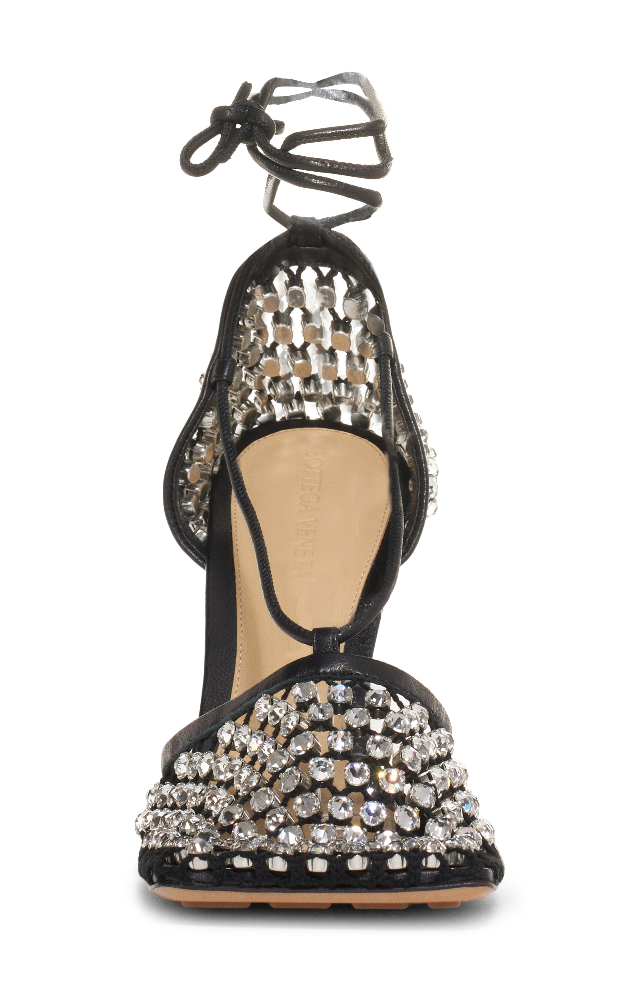 Bottega Veneta Crystal Ankle Wrap Pump, Alternate, color, 