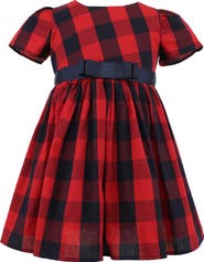 Popatu Kids' Large Check Fit & Flare Dress