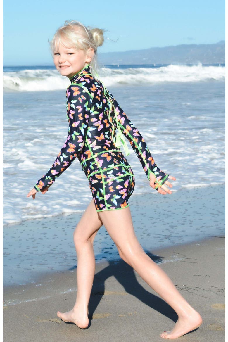 Girls' One-Piece Swimsuit - UPF 50+, Alternate, color, Black
