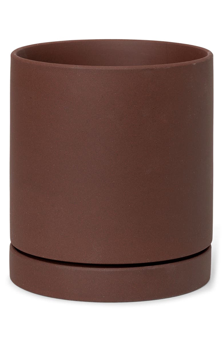 ferm LIVING Sekki Medium Stoneware Plant Pot, Main, color, 