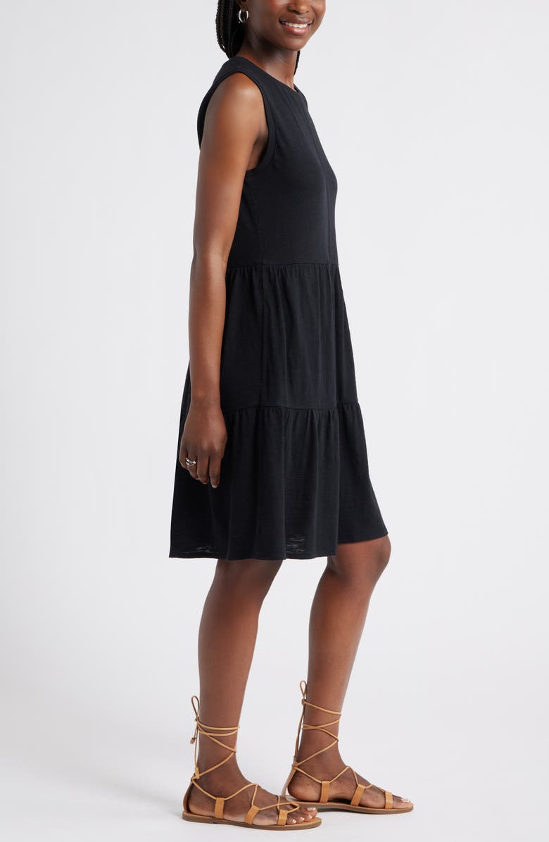Caslon<sup>®</sup> Sleeveless Tiered Jersey Dress, Alternate, color, 