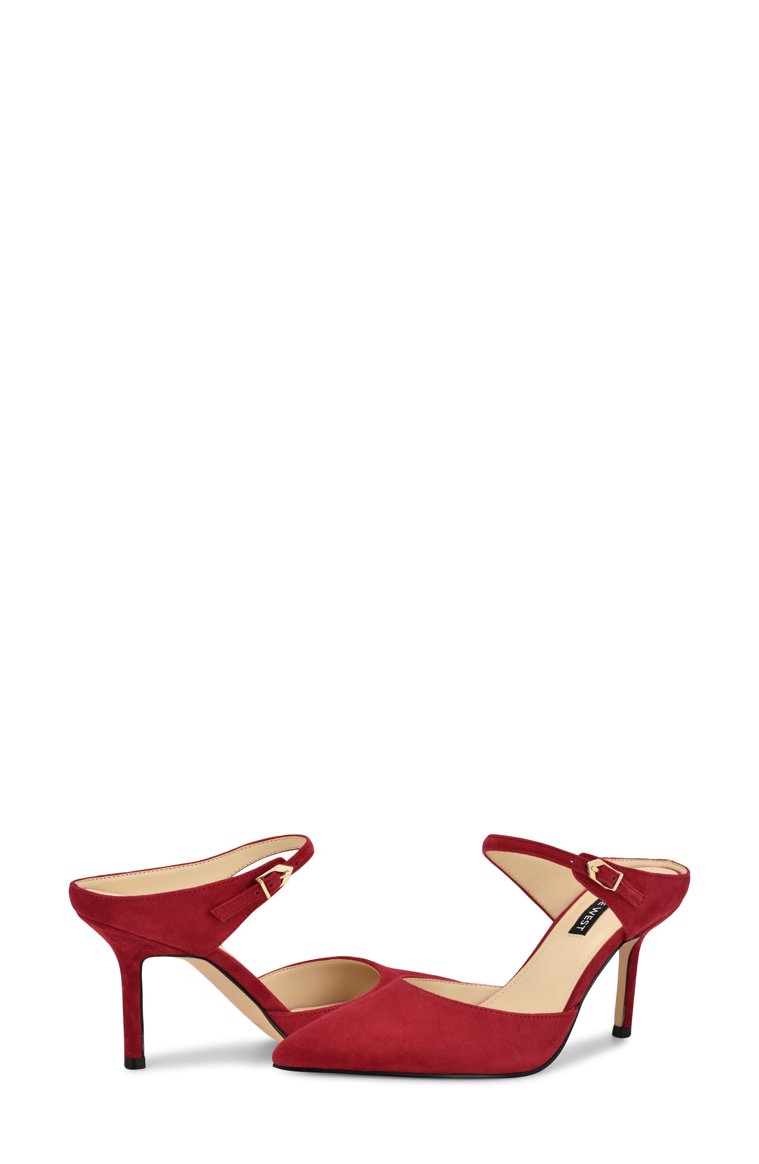 Danela Pointed Toe Mule, Alternate, color, DARK RED