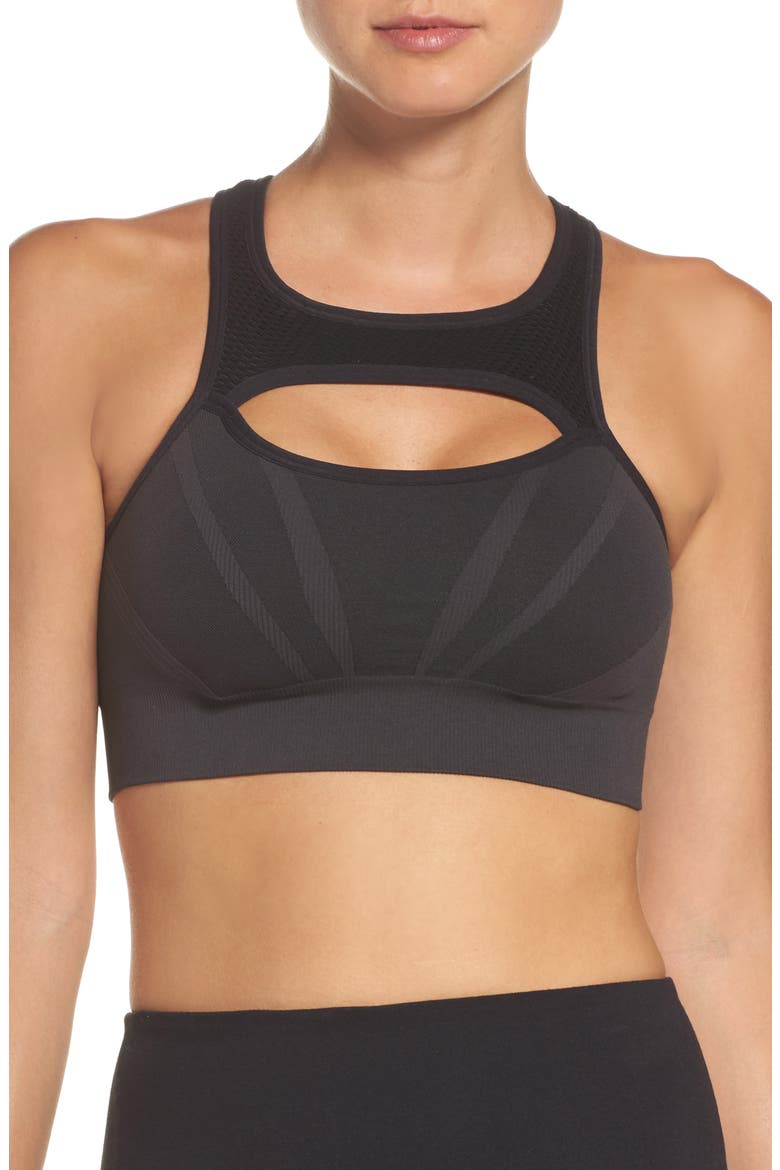 Charge Sports Bra, Main, color, BLACK