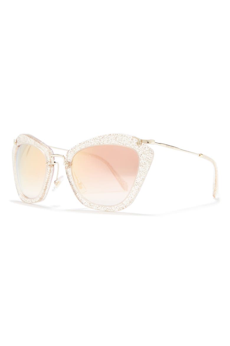 55mm Sunglasses, Alternate, color, GOLD GLIT
