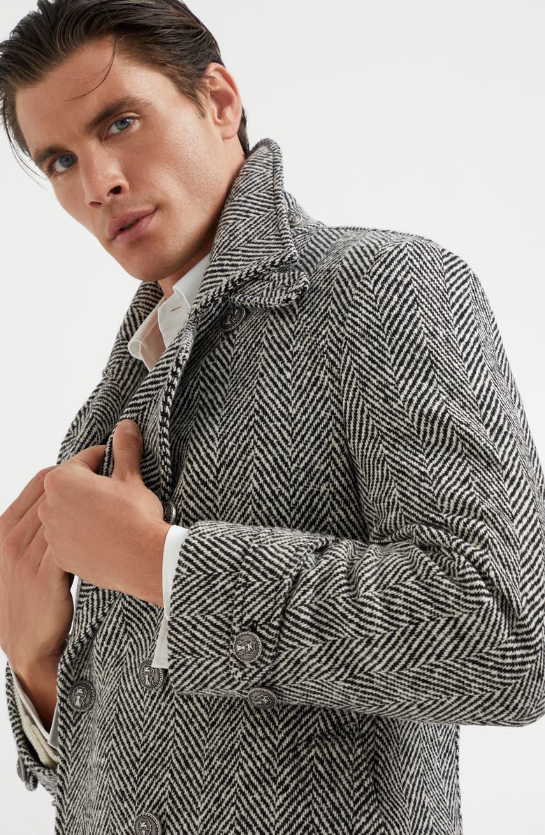 Brunello Cucinelli One-and-a-half-breasted coat, Alternate, color, 