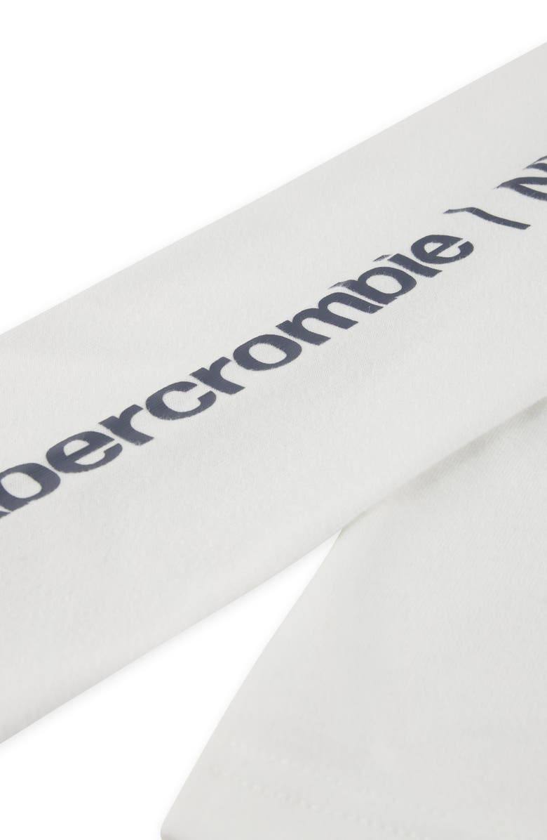 abercrombie kids Kids' Trail Department Long Sleeve Graphic T-Shirt, Alternate, color, Bright White