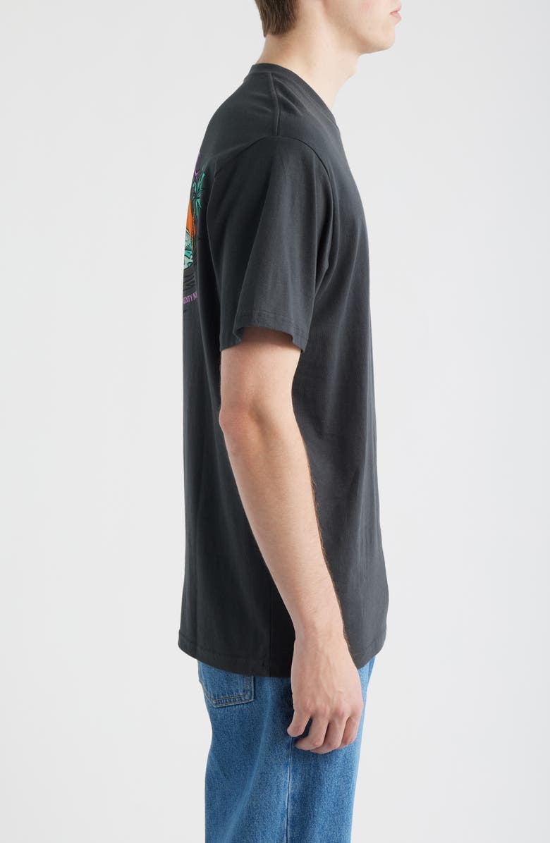 Rip Curl Hazed & Tubed Cotton Graphic T-Shirt, Alternate, color, Washed Black