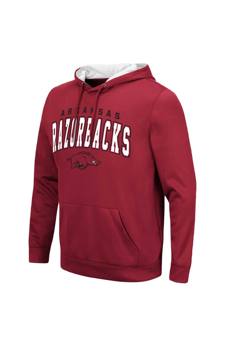 COLOSSEUM Men's Colosseum Cardinal Arkansas Razorbacks Resistance Pullover Hoodie, Alternate, color,