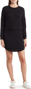 GO COUTURE Layered Long Sleeve Dress